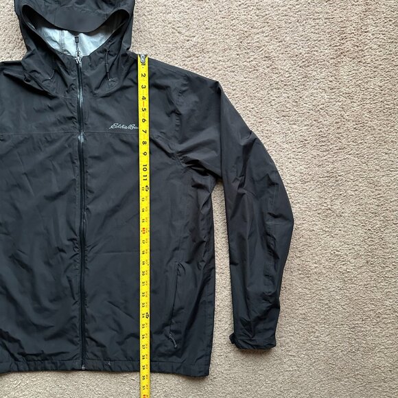 Eddie Bauer Jacket Mens Large Full Zip Waterproof Weatheredge Windbreaker Black - Picture 8 of 13